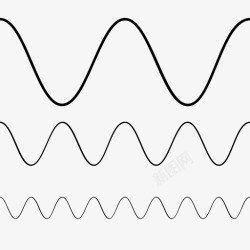 振荡正弦波能量频率图标高清图片