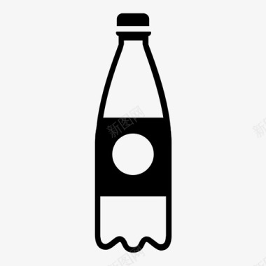 塑料瓶果汁瓶水图标图标