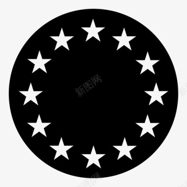 欧洲联盟欧盟欧盟旗帜图标图标