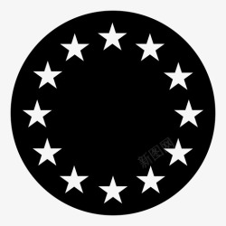 欧洲联盟欧洲联盟欧盟欧盟旗帜图标高清图片