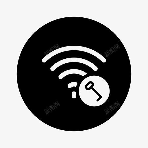 wifi密码锁定wifi网络密码图标svg_新图网 https://ixintu.com wifi密码 安全wifi 密码保护 网络密码 锁定wifi 锁定网络