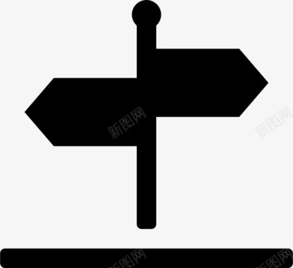 路标十字路口决策图标图标