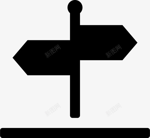 路标十字路口决策图标svg_新图网 https://ixintu.com 决策 十字路口 地标 基本 方向 路标