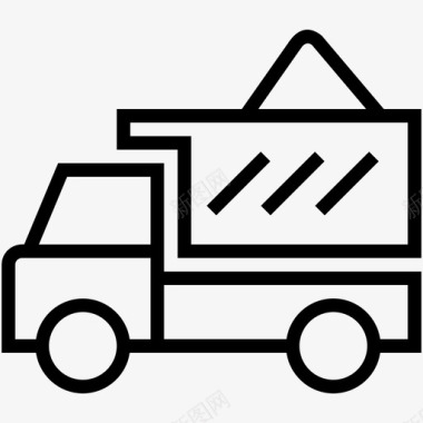 自卸汽车自卸卡车建筑卡车图标图标