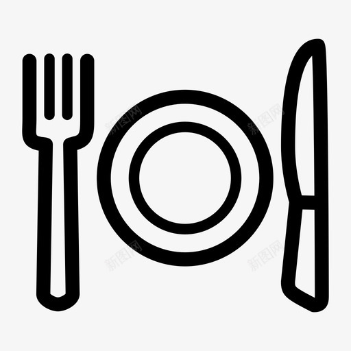 地点设置晚餐食物图标svg_新图网 https://ixintu.com 假日 刀 叉子 周日晚餐 地点设置 晚餐 烤肉 盘子 食物 饭