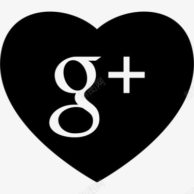 心与谷歌加社交媒体标志社交媒体心跳图标图标