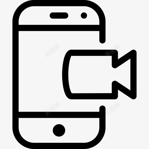 手机摄像头手机照片图标svg_新图网 https://ixintu.com 图片 手机 手机摄像头 照片 视频会议线路图标