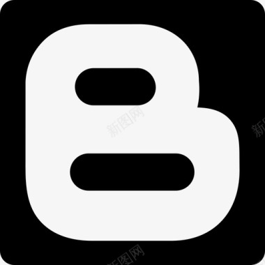 Blogger标识社交图标方形图标