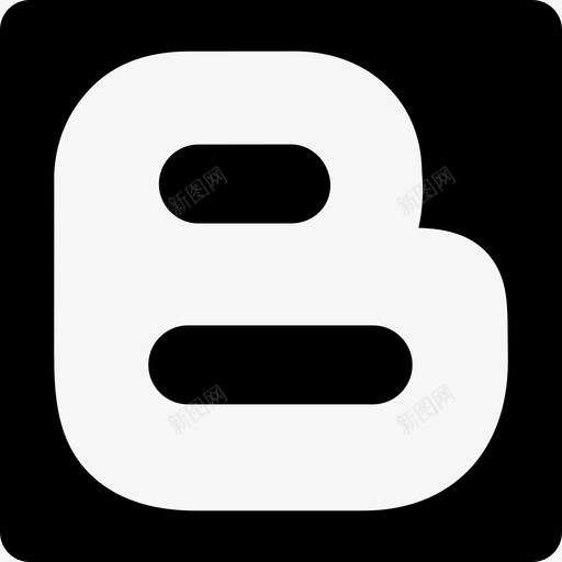 Blogger标识社交图标方形svg_新图网 https://ixintu.com Blogger标识 社交图标方形
