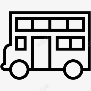 双层巴士交通工具图标图标