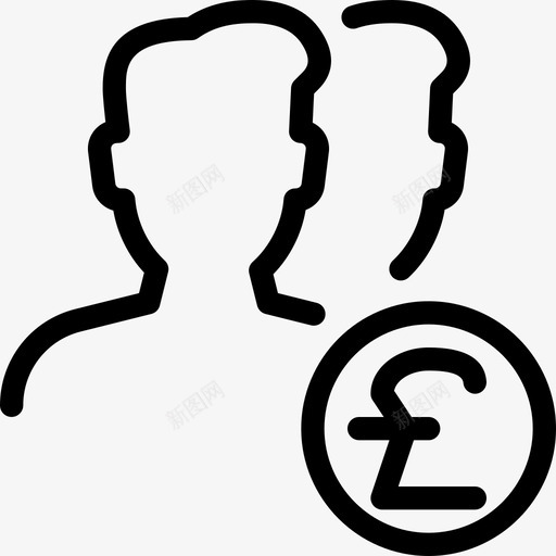 英镑现金货币图标svg_新图网 https://ixintu.com 付款 现金 用户操作行图标 英镑 货币