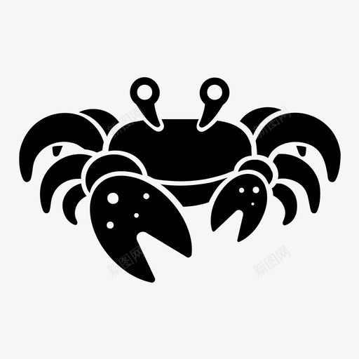 螃蟹爪子硬壳图标svg_新图网 https://ixintu.com 海鲜 爪子 甲壳类动物 硬壳 螃蟹