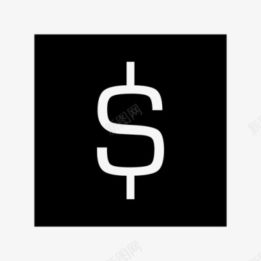 美元符号块现金美元符号图标图标
