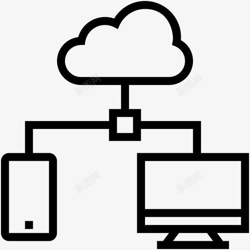 云网络云计算云连接图标svg_新图网 https://ixintu.com 云共享 云网络 云计算 云连接 数据存储图标设置 监控