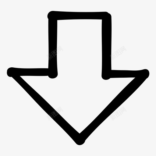 向下箭头波顿图标svg_新图网 https://ixintu.com 向下 工具 波顿 箭头