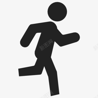 跑步有氧运动慢跑图标图标