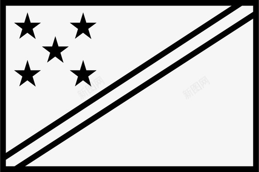 轮廓所罗门群岛国旗图标图标