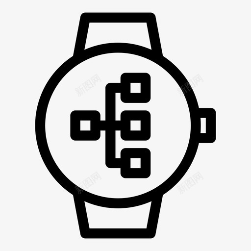 smartwatch工作流图表层次结构图标svg_新图网 https://ixintu.com smartwatch工作流 关系 图表 层次结构 组织