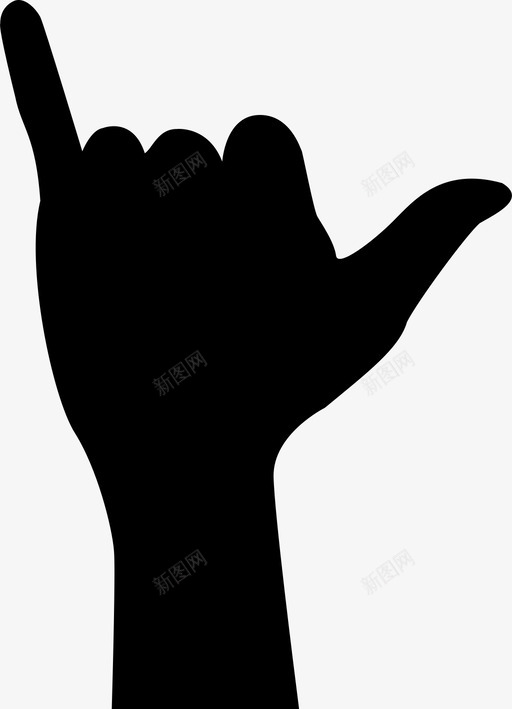 六个手指手六号图标svg_新图网 https://ixintu.com 六个手指 六号 手 手势