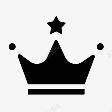 国王国际象棋皇冠图标图标