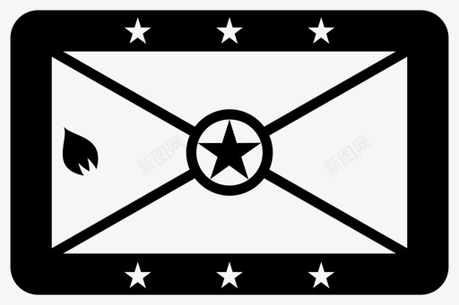格林纳达国家旗帜图标图标