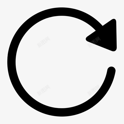 重播循环重做图标svg_新图网 https://ixintu.com 刷新 媒体播放器图标图示符 循环 重做 重复 重播