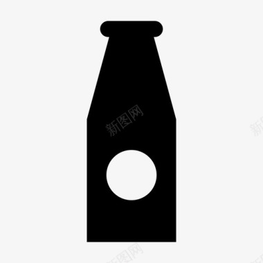奶瓶饮料玻璃瓶图标图标