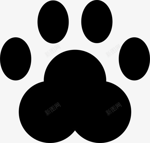 爪子动物狗图标svg_新图网 https://ixintu.com 动物 动物群 爪子 狗 狗掌印 环境 脚印