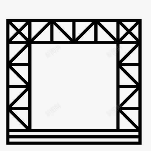 桁架施工设备图标svg_新图网 https://ixintu.com 室外 施工 桁架 活动 简单活动 舞台 设备