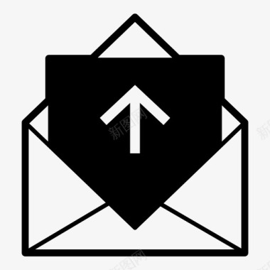 电子邮件上传信封信件图标图标