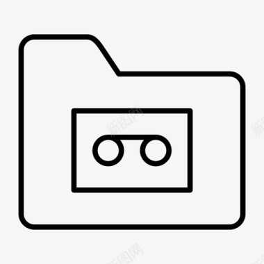 文件夹盒式磁带录音机盒式磁带图标图标