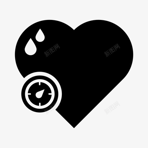 血压心脏测量图标svg_新图网 https://ixintu.com 心脏 测量 血压