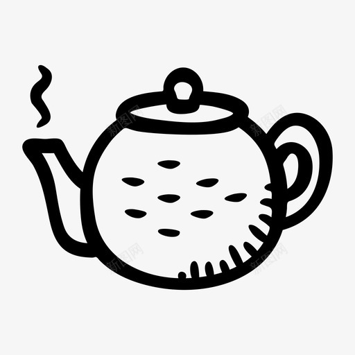 茶壶咖啡壶日式图标svg_新图网 https://ixintu.com 咖啡壶 日式 茶和咖啡 茶壶