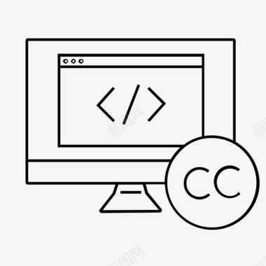 开源浏览器代码图标图标
