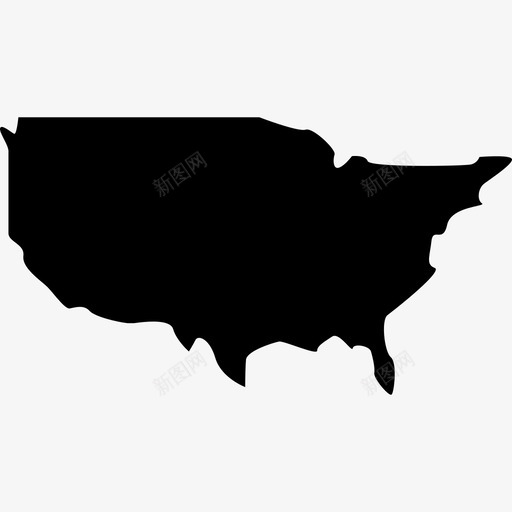 美国地图地图和旗帜军事战略图标svg_新图网 https://ixintu.com 军事战略 地图和旗帜 美国地图