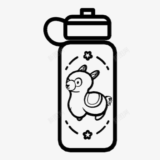 水瓶配件孩子图标svg_新图网 https://ixintu.com 学校 孩子 水瓶 配件