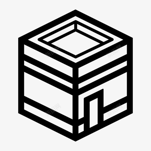 Kaaba伊斯兰教kabe图标svg_新图网 https://ixintu.com Kaaba kabe 伊斯兰教 假日 风格