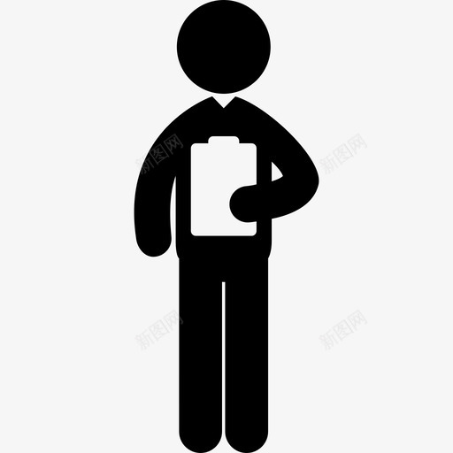 一个男人站在那里手里拿着医史健康图标svg_新图网 https://ixintu.com 一个男人站在那里 健康 充实 手里拿着医史