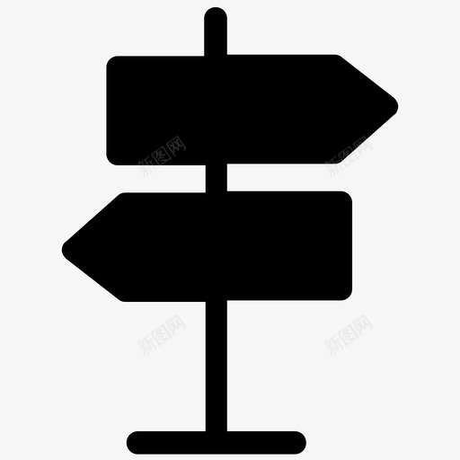 路标方向箭头方向标图标svg_新图网 https://ixintu.com 方向标 方向箭头 用户界面图标集合 路标