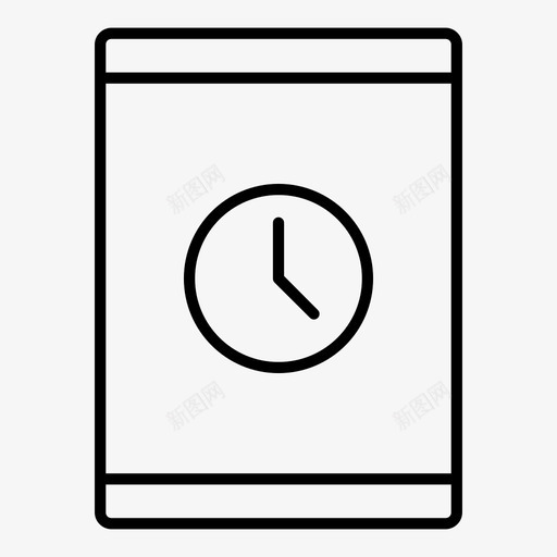 平板电脑时钟提醒时间表图标svg_新图网 https://ixintu.com 平板电脑时钟 提醒 时间 时间表 秒表 计时器 闹钟