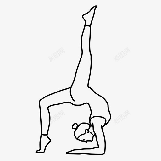 高级瑜伽姿势背部平衡图标svg_新图网 https://ixintu.com 平衡 弯曲 背部 高级瑜伽姿势
