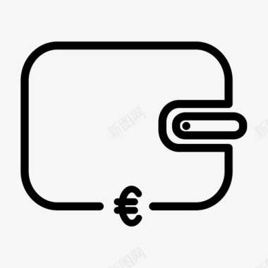 钱包钱欧元在线图标图标