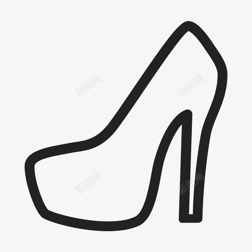高跟女鞋时尚鞋图标svg_新图网 https://ixintu.com 女鞋 时尚鞋 高跟 高跟鞋