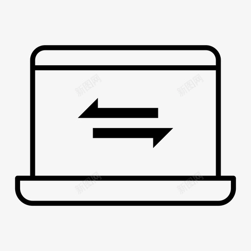 手提电脑传送资料箭头连接性图标svg_新图网 https://ixintu.com 交易 对面 手提电脑传送资料 箭头 连接性