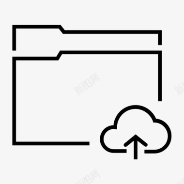 文件夹云数据存储图标图标