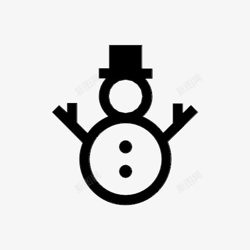 雪人圣诞节帽子图标svg_新图网 https://ixintu.com 冬天 圣诞节 帽子 新年 雪人