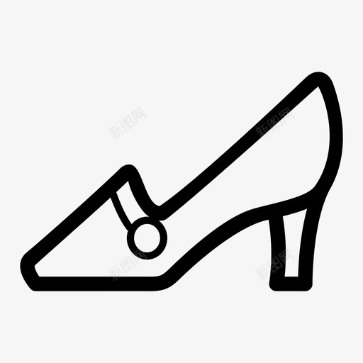 鞋跟新娘高跟鞋图标svg_新图网 https://ixintu.com 新娘 服装配件 鞋跟 高跟鞋