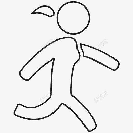 跑步有氧运动女孩跑步图标svg_新图网 https://ixintu.com 健康 健身房 女孩跑步 有氧运动 跑步