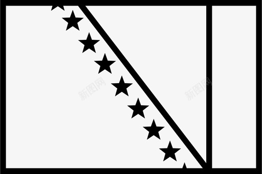 波斯尼亚和黑塞哥维那国家欧洲图标图标