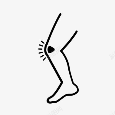 膝盖痛事故受伤图标图标